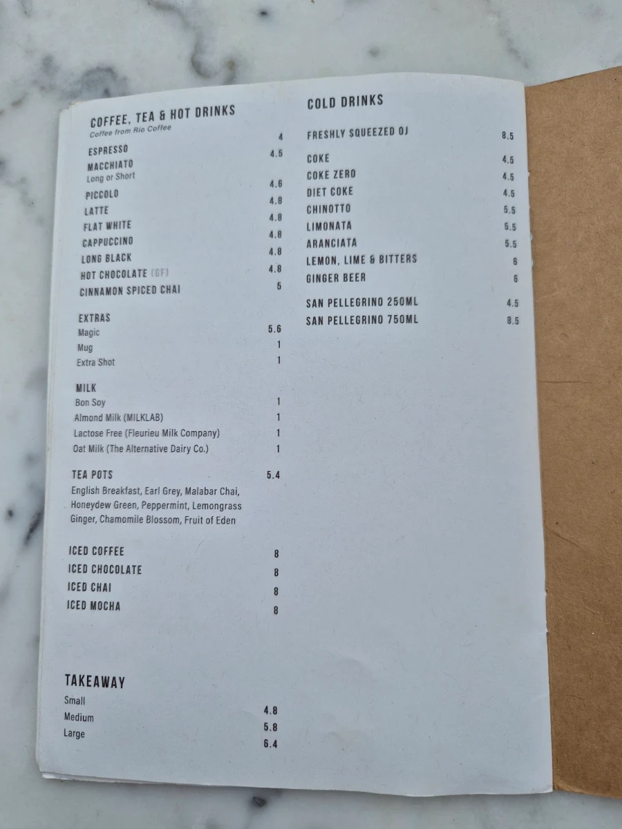 Menu, Ballaboosta