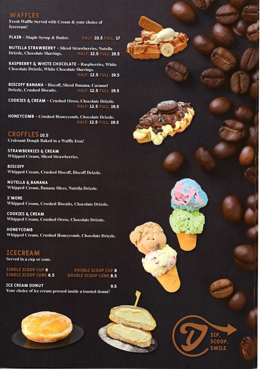 Menu, Detour Cafe Dolphin Quay