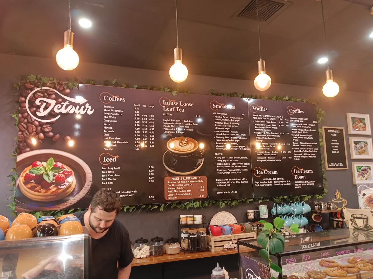 Menu, Detour Cafe Dolphin Quay