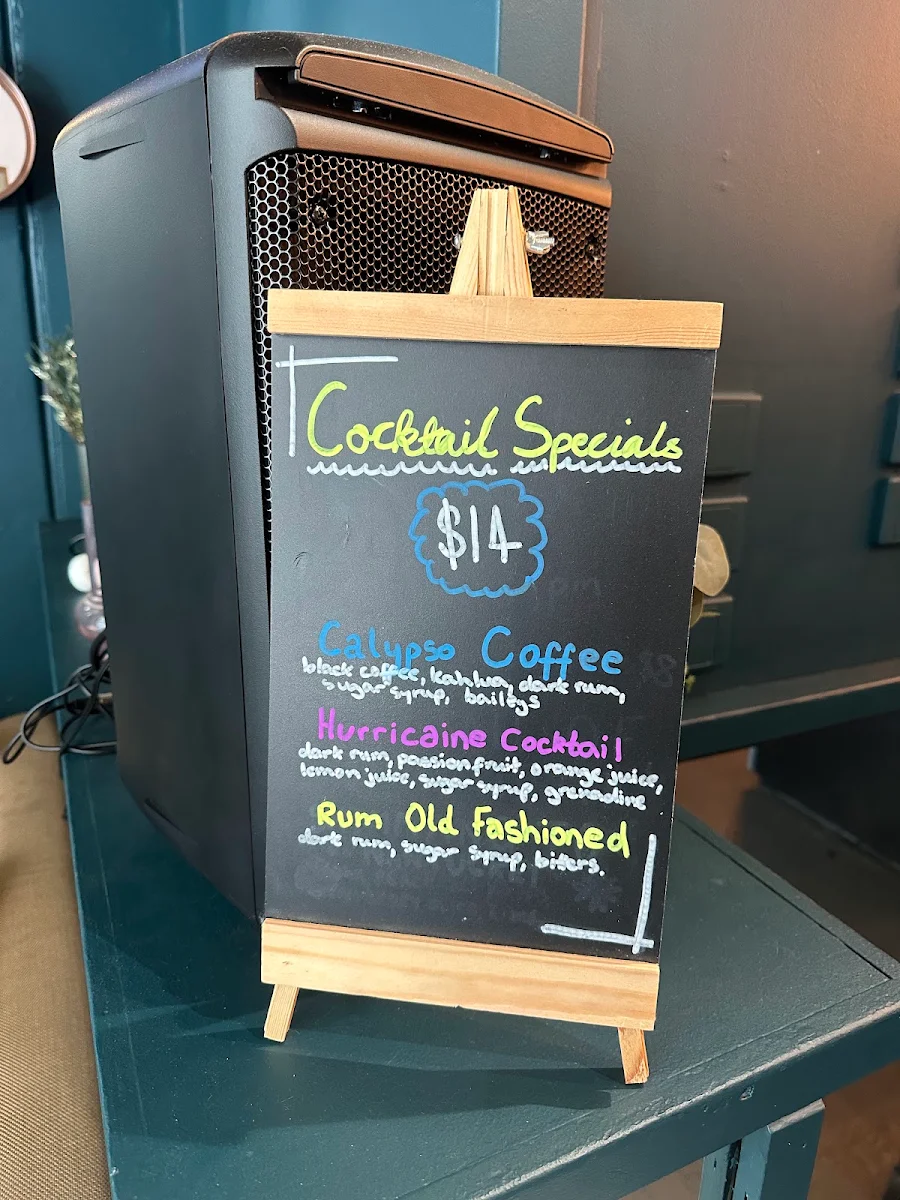 Menu, Second Act Wine Bar