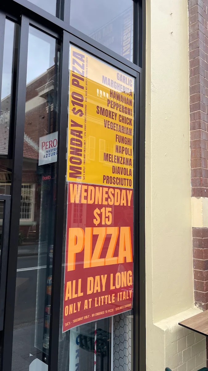 Menu, LITTLE ITALY MANLY