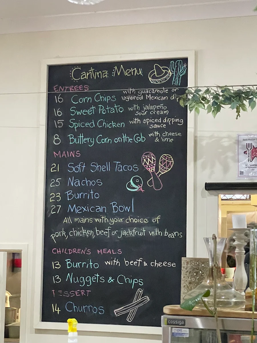 Menu, Oasis on Straddie - Cocktail bar, Traditional Mexican and Wood-fired Pizza