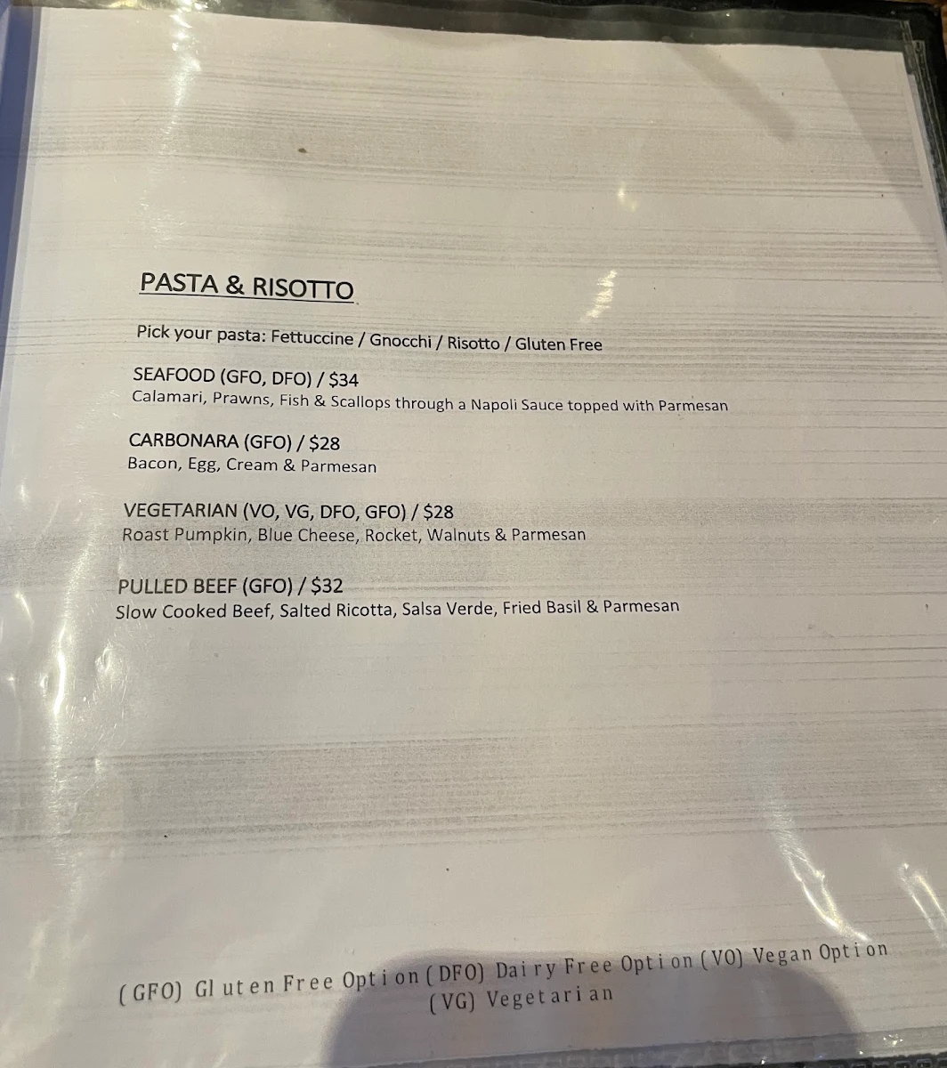 Menu, Middels