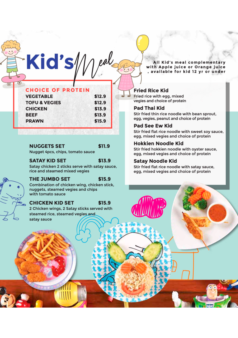 Menu, Thai Riffic Randwick