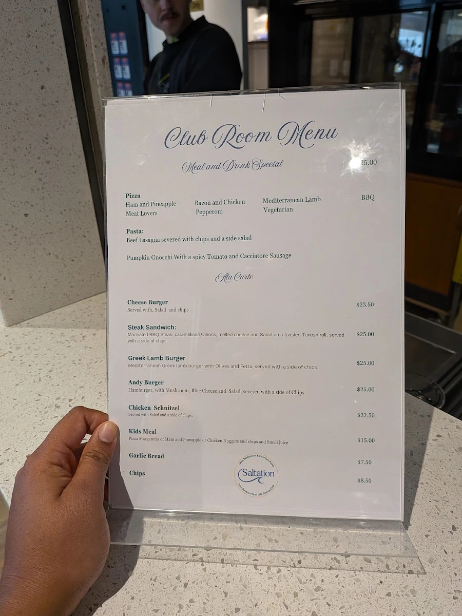 Menu, Saltation Café