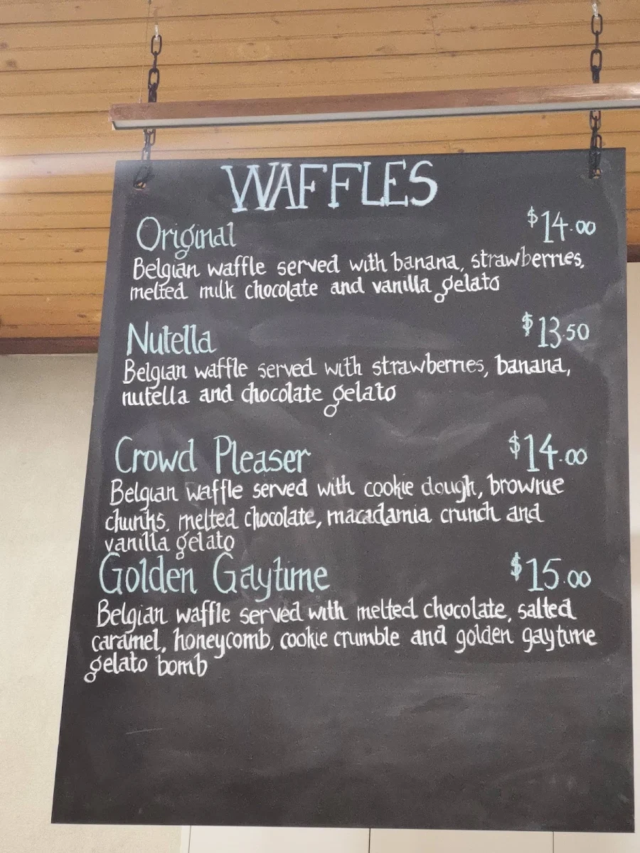 Menu, Dolce House Gelato