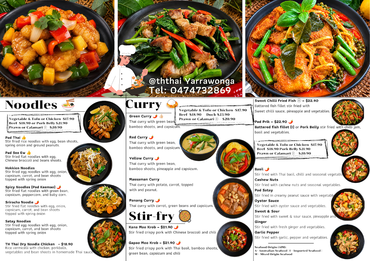 Menu, Th thai