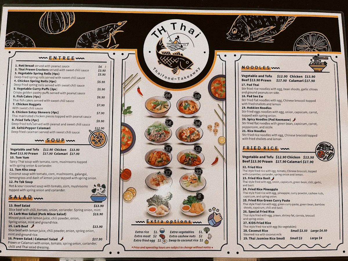 Menu, Th thai