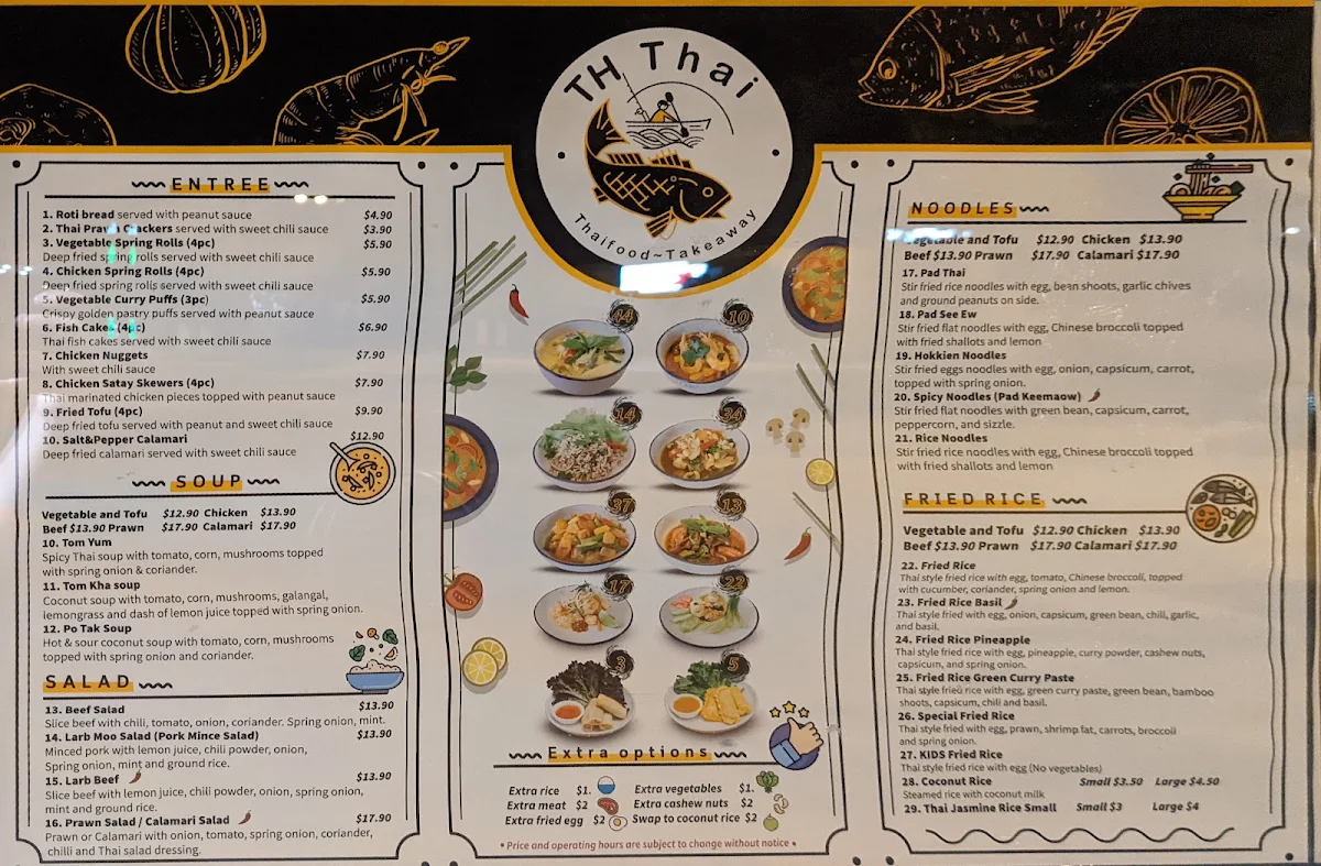 Menu, Th thai