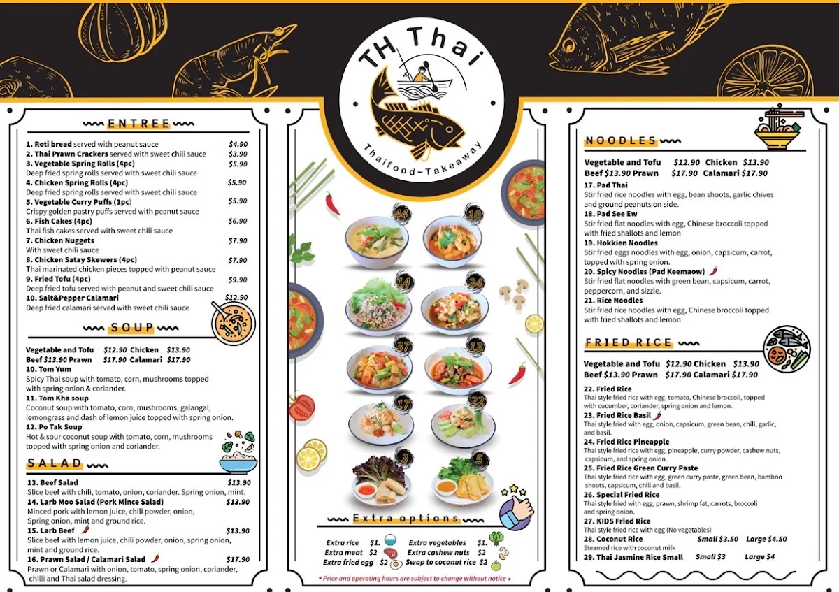 Menu, Th thai