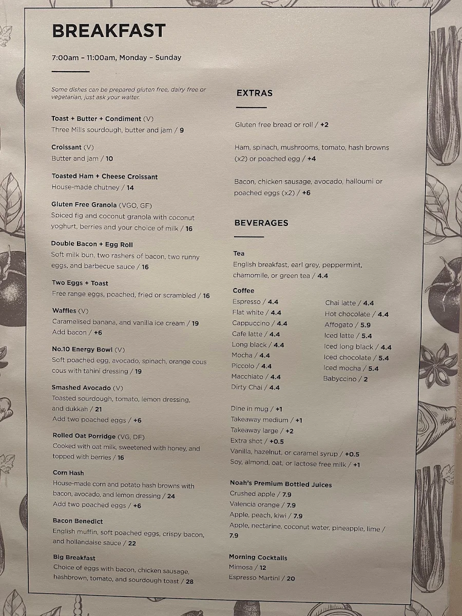 Menu, Zeus Street Greek Canberra City