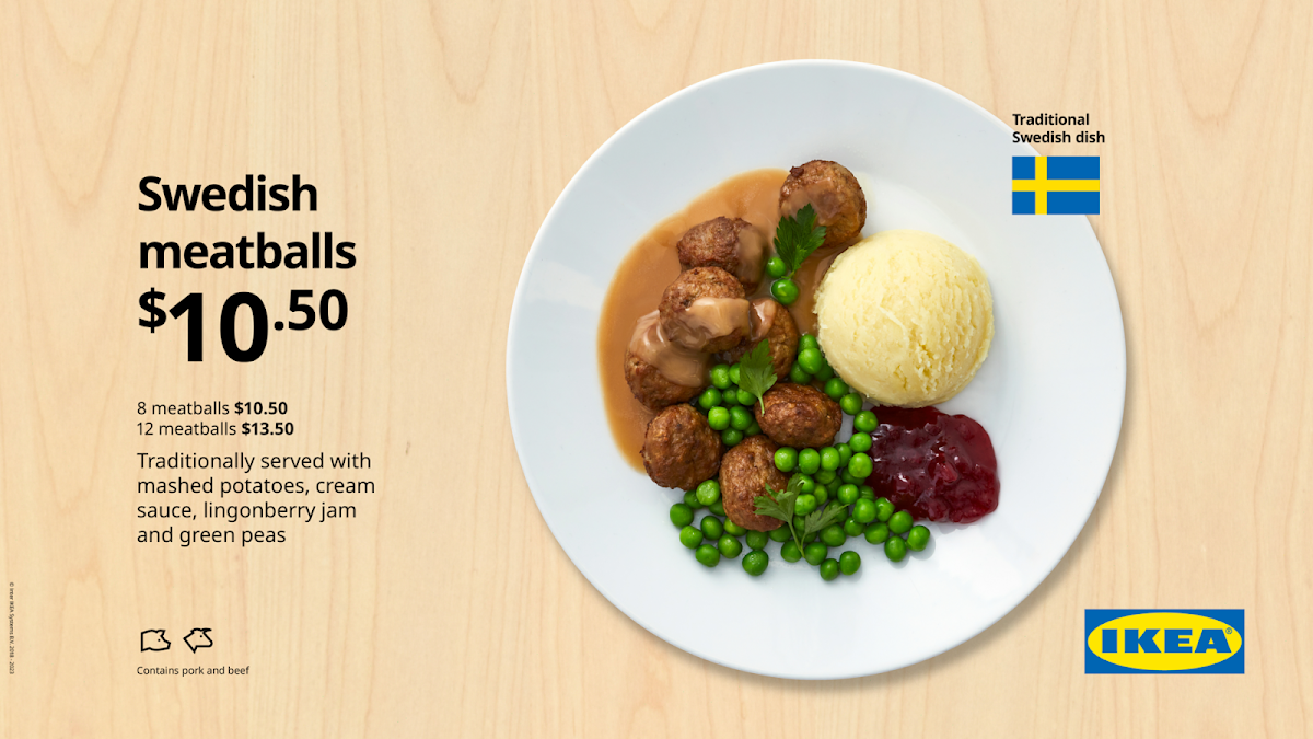 Menu, IKEA Restaurant