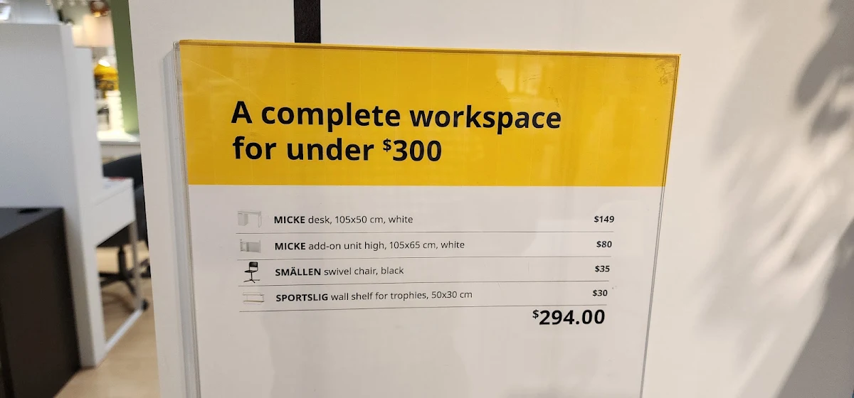 Menu, IKEA Restaurant