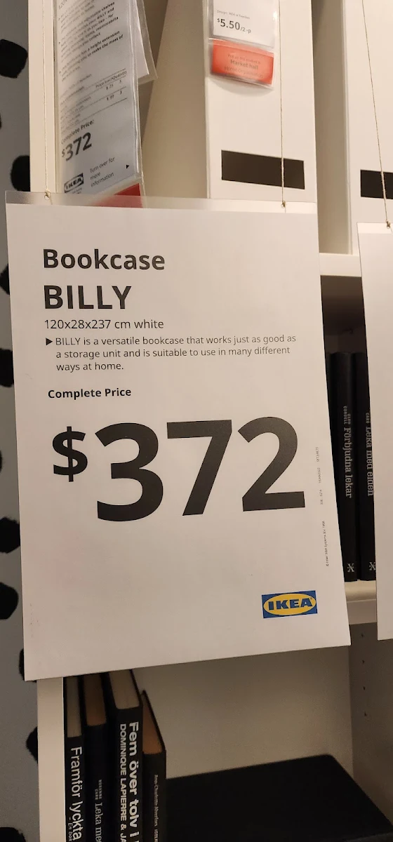 Menu, IKEA Restaurant