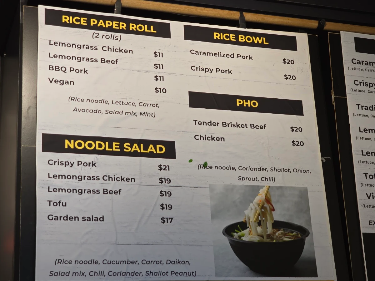 Menu, Mermaid Hot Bread