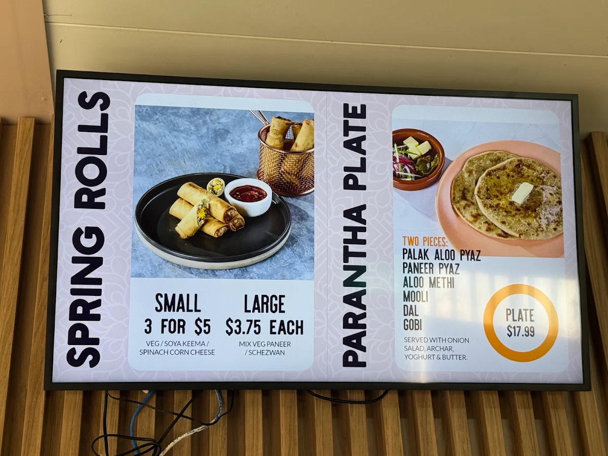 Menu, Pure Desi Sydney