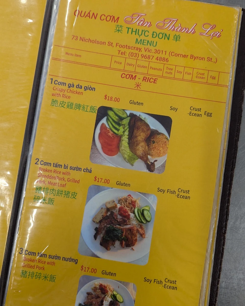 Menu, Tan Thanh Loi