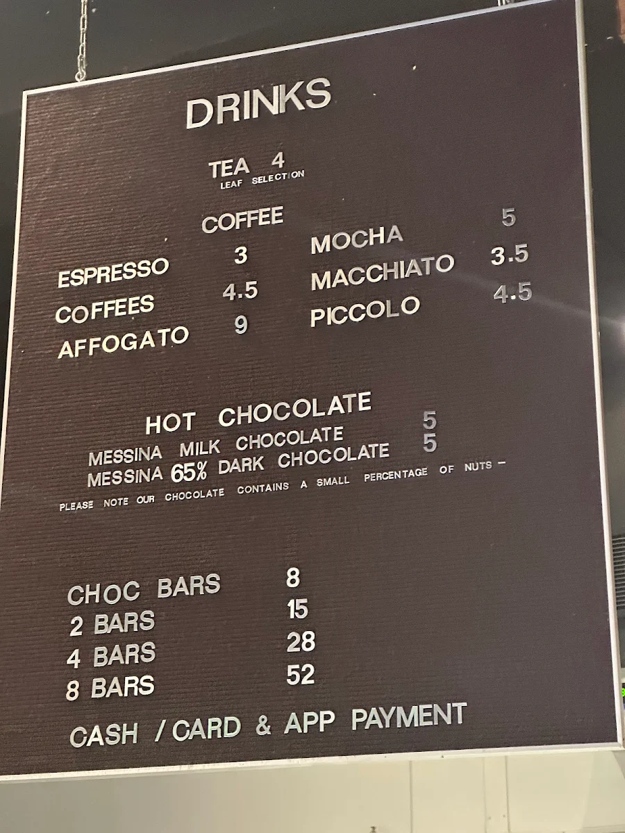 Menu, Gelato Messina Fitzroy