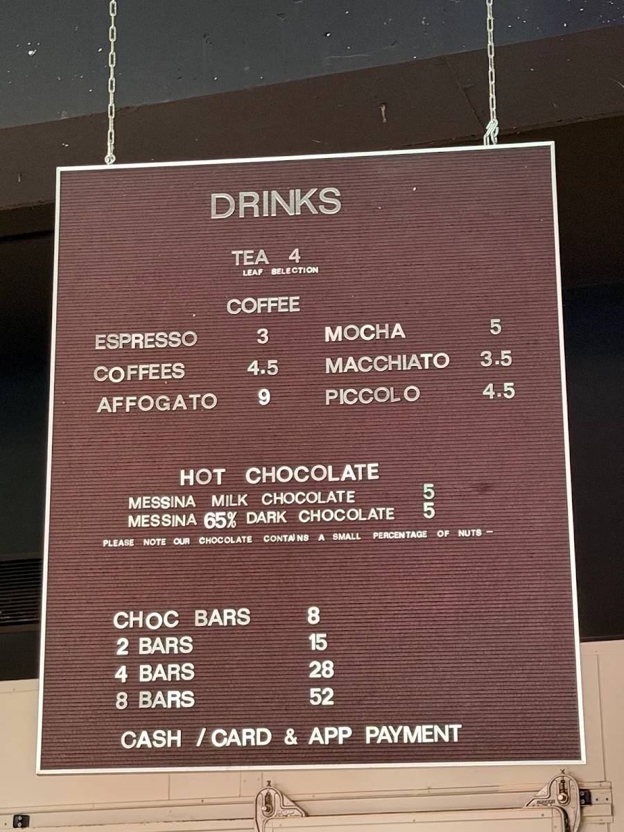 Menu, Gelato Messina Fitzroy