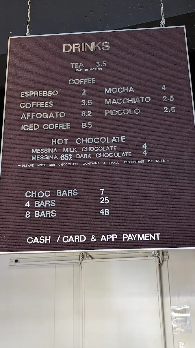 Menu, Gelato Messina Fitzroy