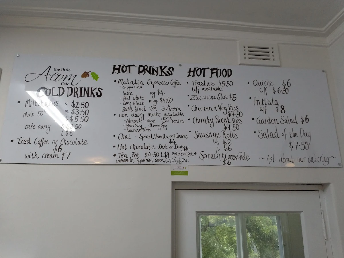 Menu, The Little Acorn