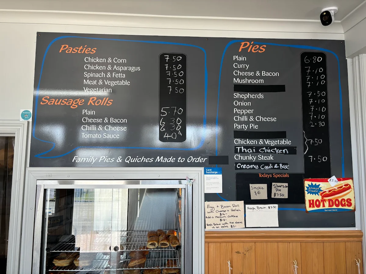 Menu, Mallacoota Bakery