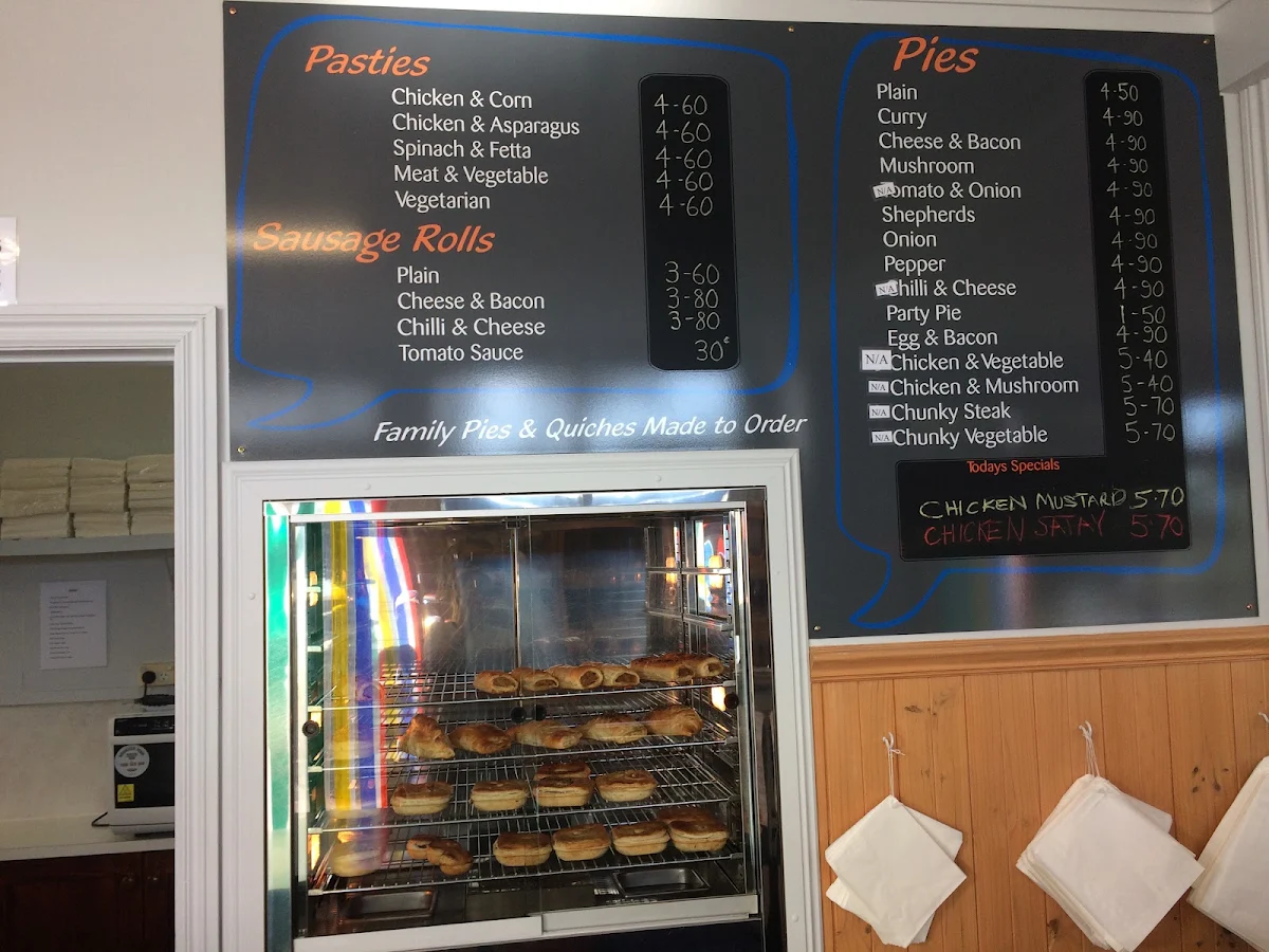 Menu, Mallacoota Bakery