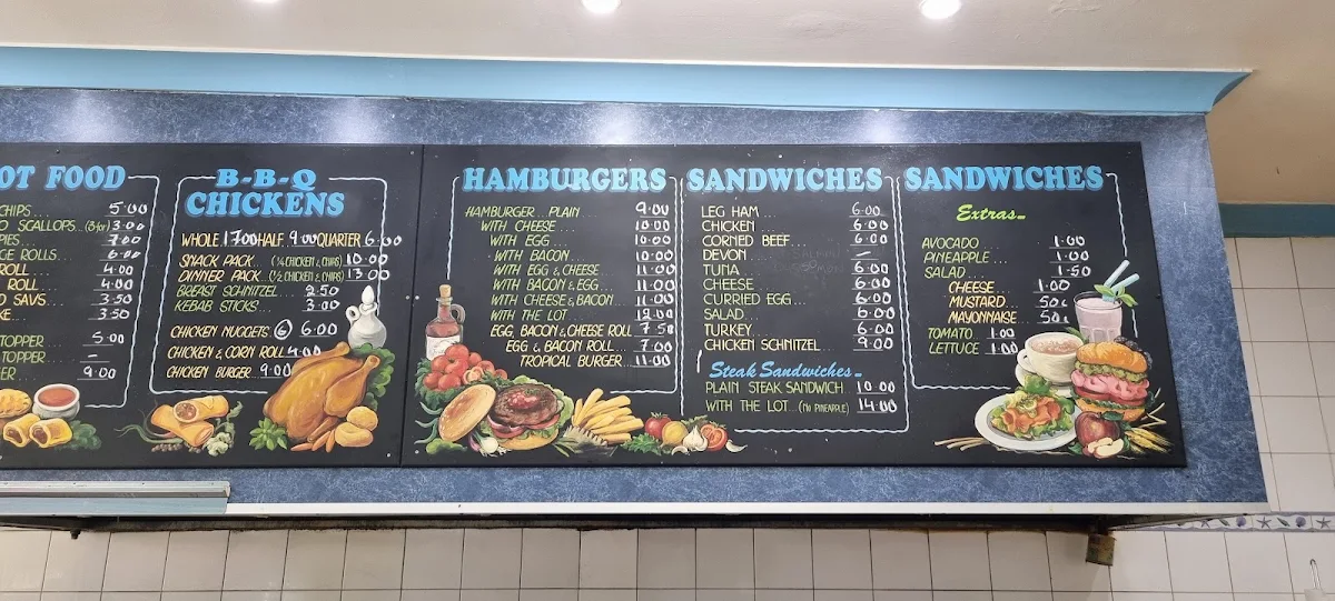 Menu, Kingsdene Takeaway