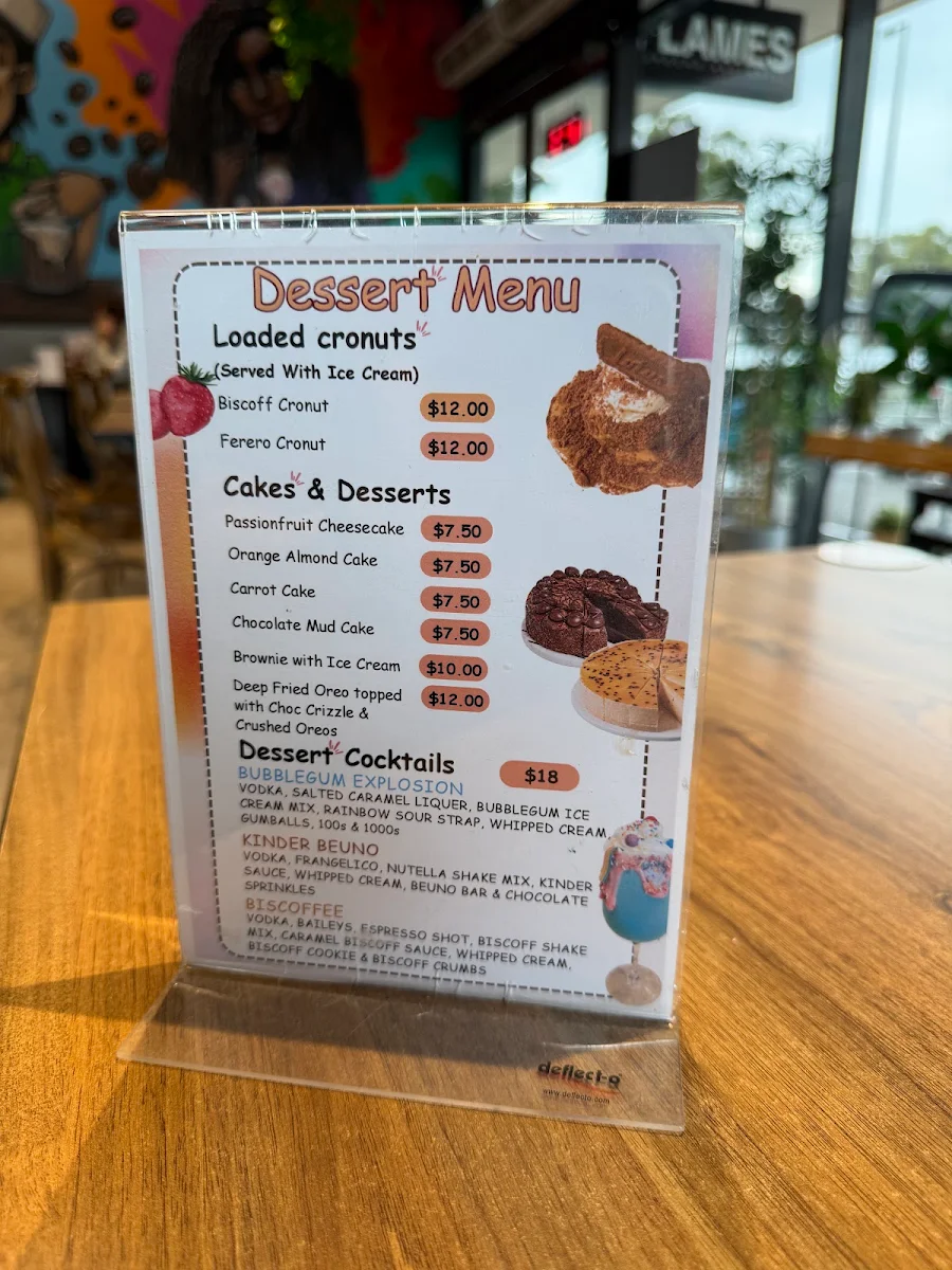 Menu, Flames Burgers & Grill (Roselea Shopping Centre)