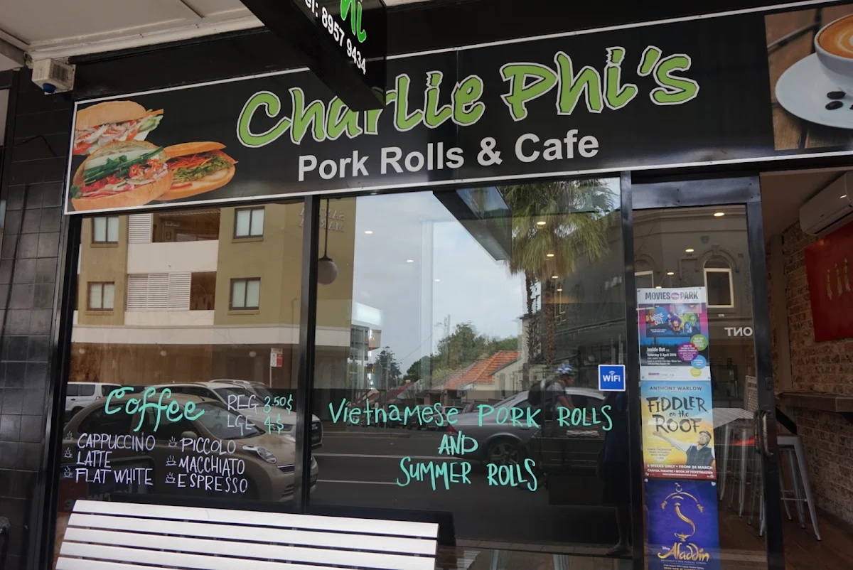 Menu, Charlie Phi in Petersham