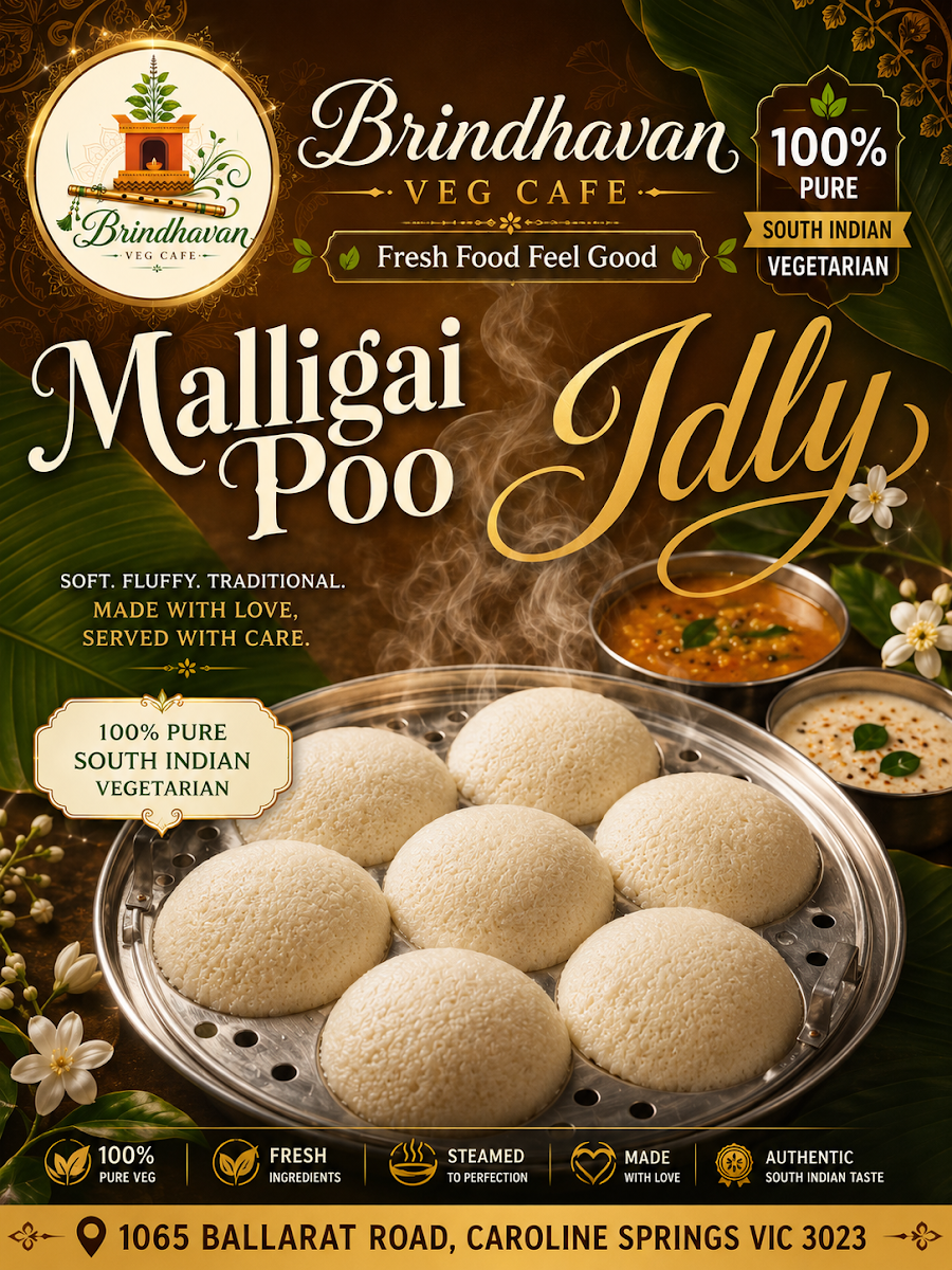 Menu, Brindhavan Veg Cafe