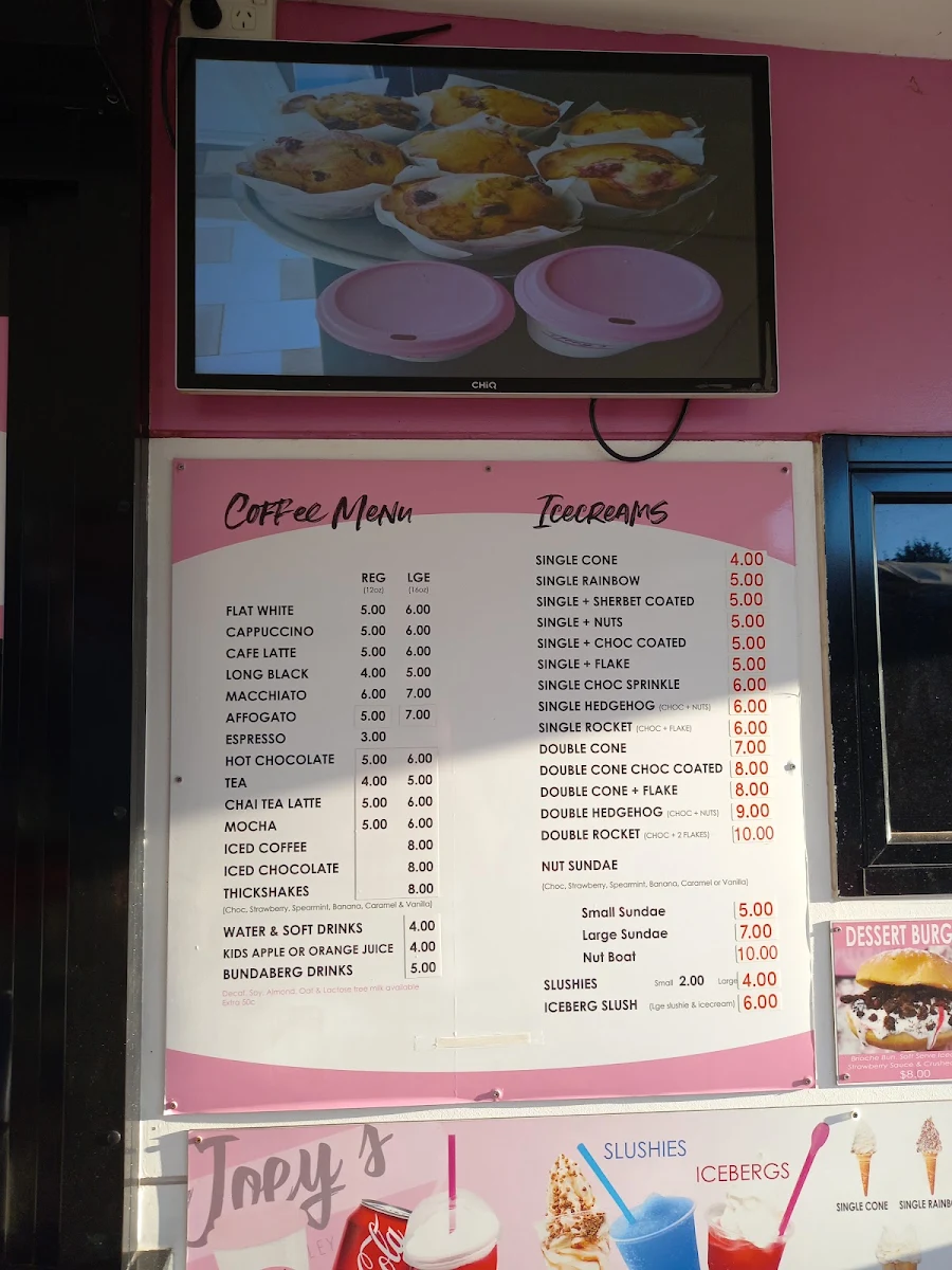 Menu, Joey's Swan Valley Diner