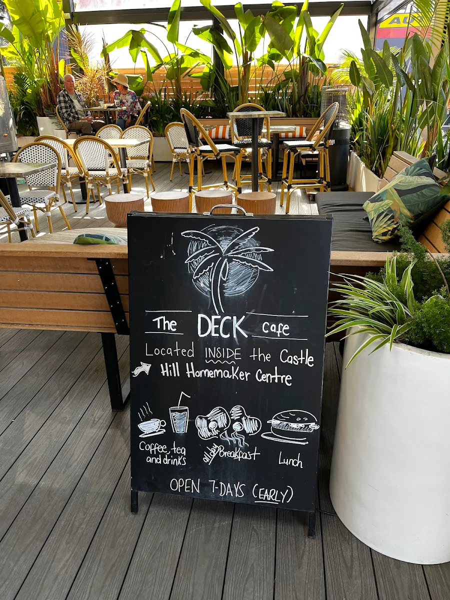 Menu, The Deck Cafe