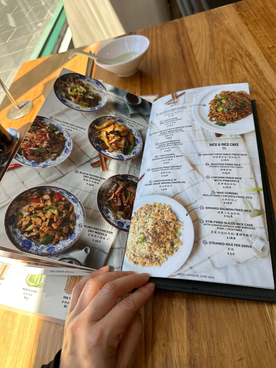 Menu, Shanghai Street