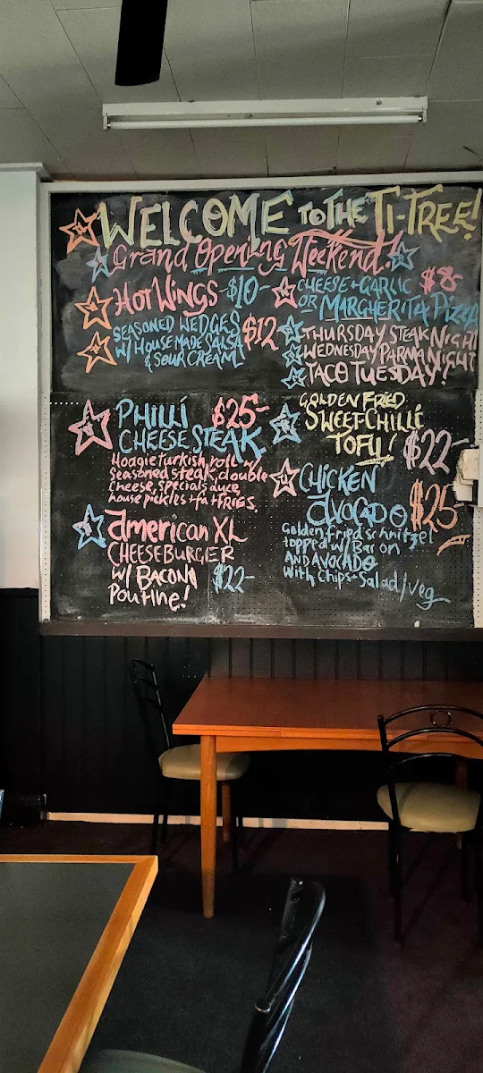 Menu, Ti Tree Hotel