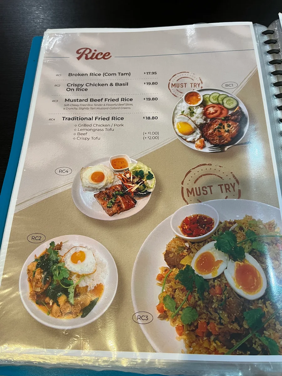 Menu, Madame Saigon Vietnamese Restaurant