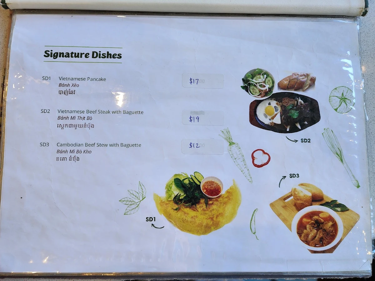Menu, Lemongrass Restaurant