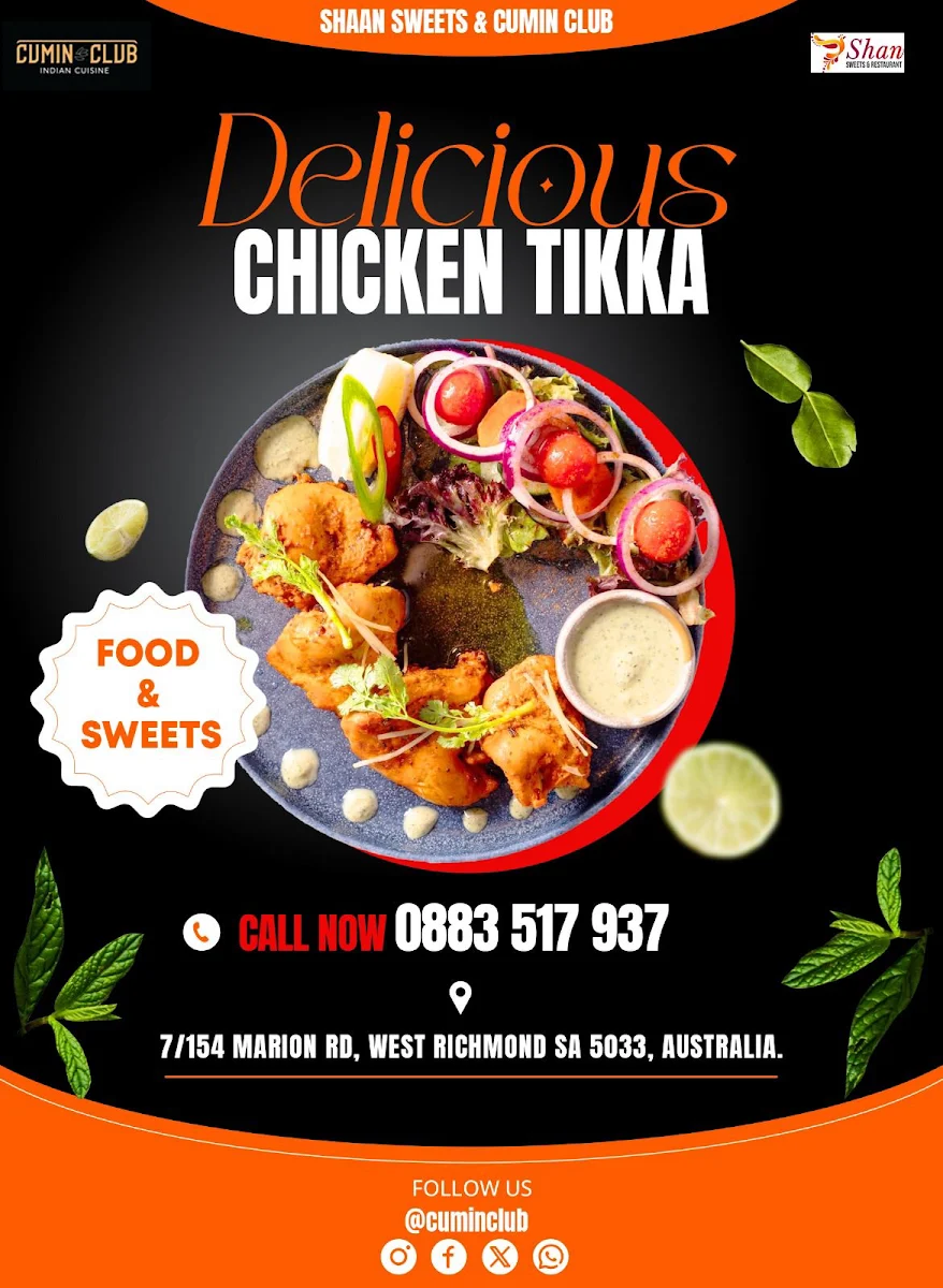 Menu, Cumin Club Modbury
