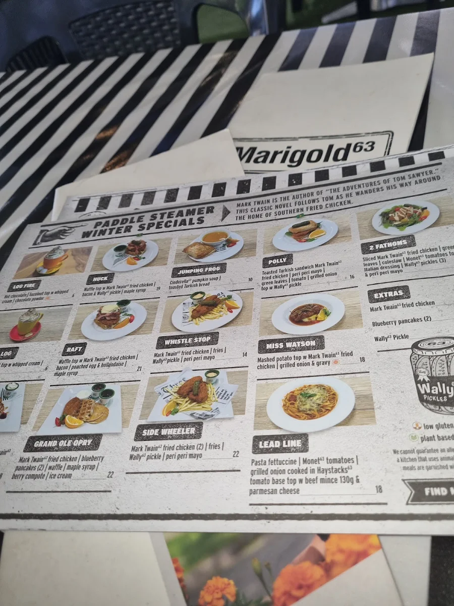 Menu, Cafe 63 - Redcliffe