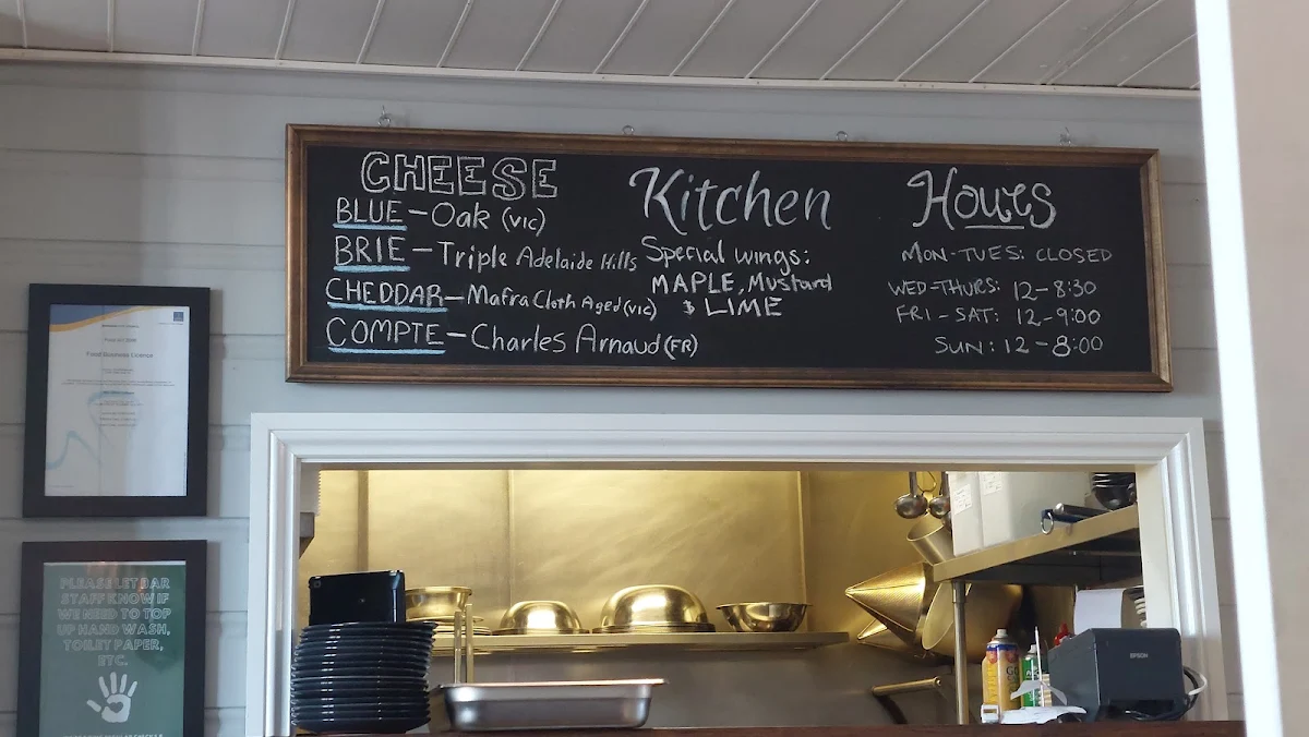 Menu, Oxford Tap House