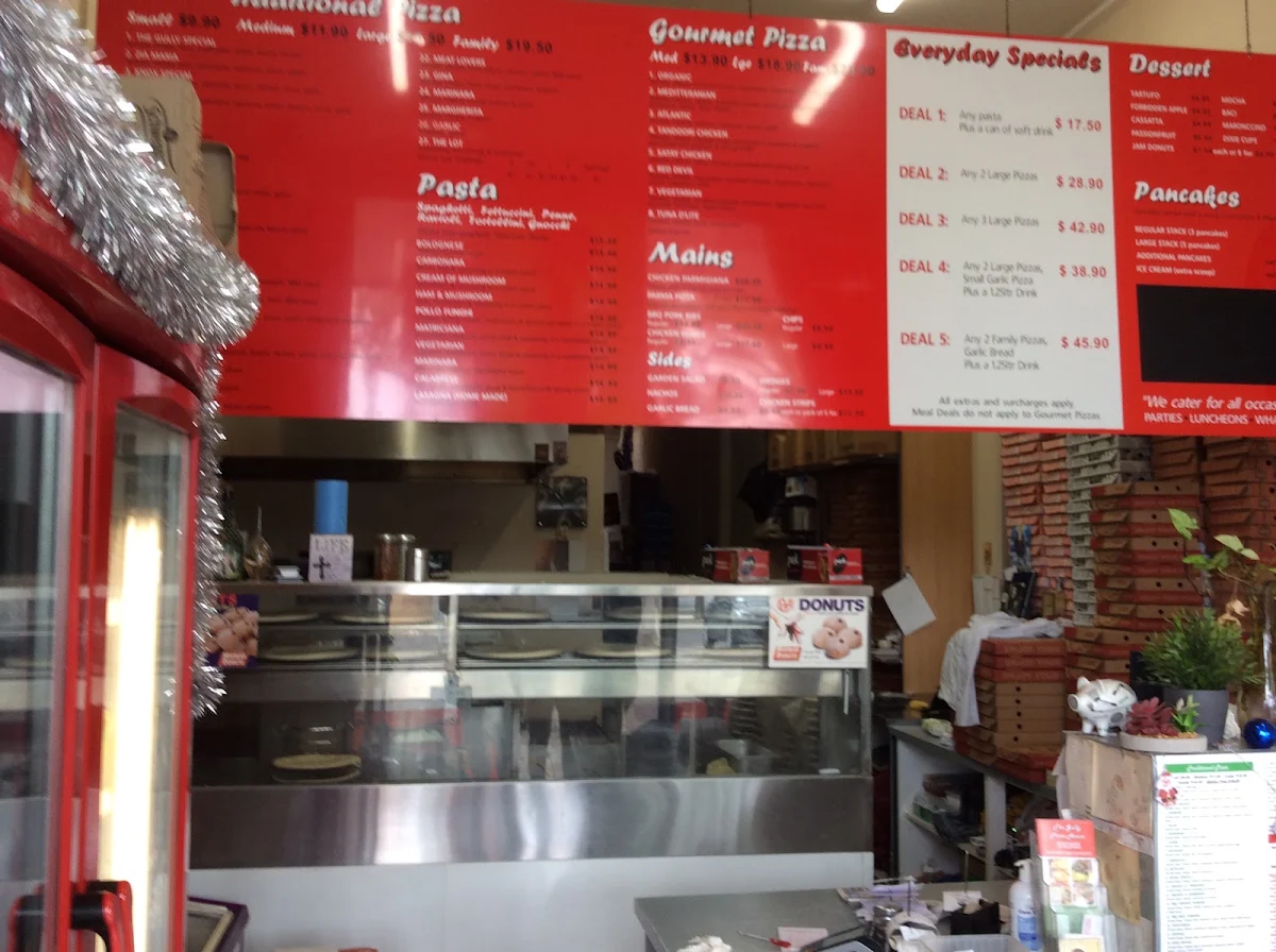 Menu, The Gully Pizza House