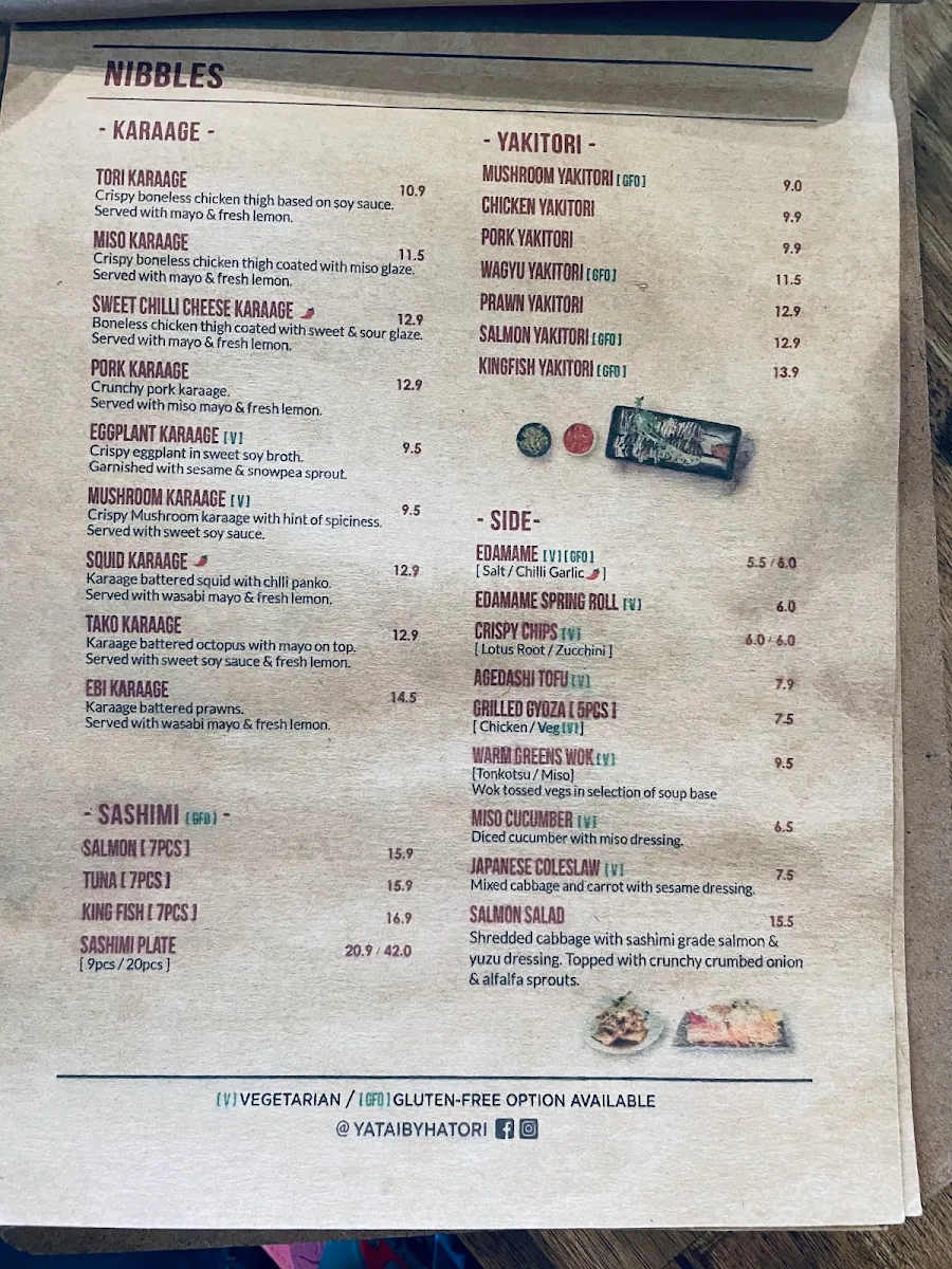 Menu, Yatai