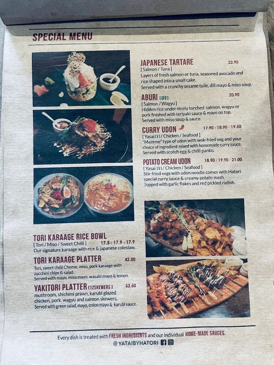 Menu, Yatai