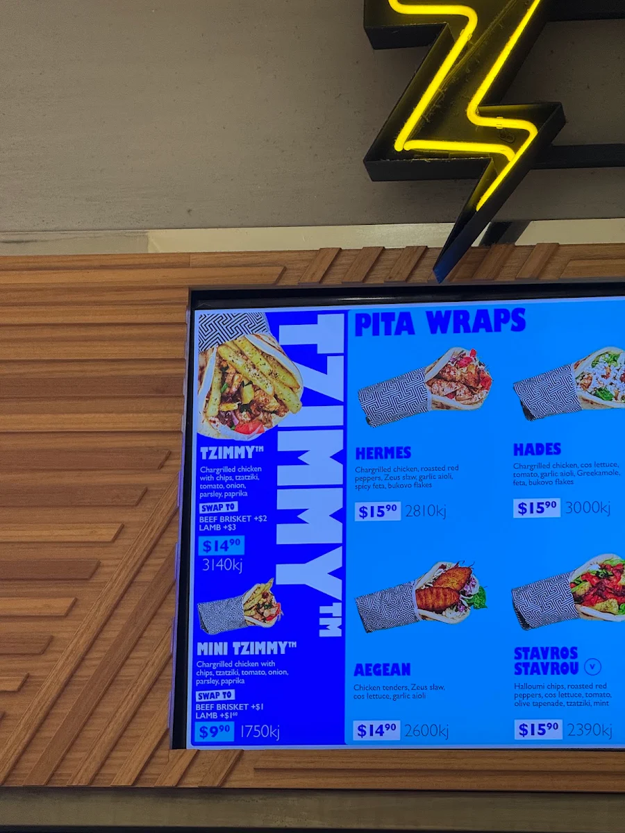 Menu, Zeus Street Greek QueensPlaza