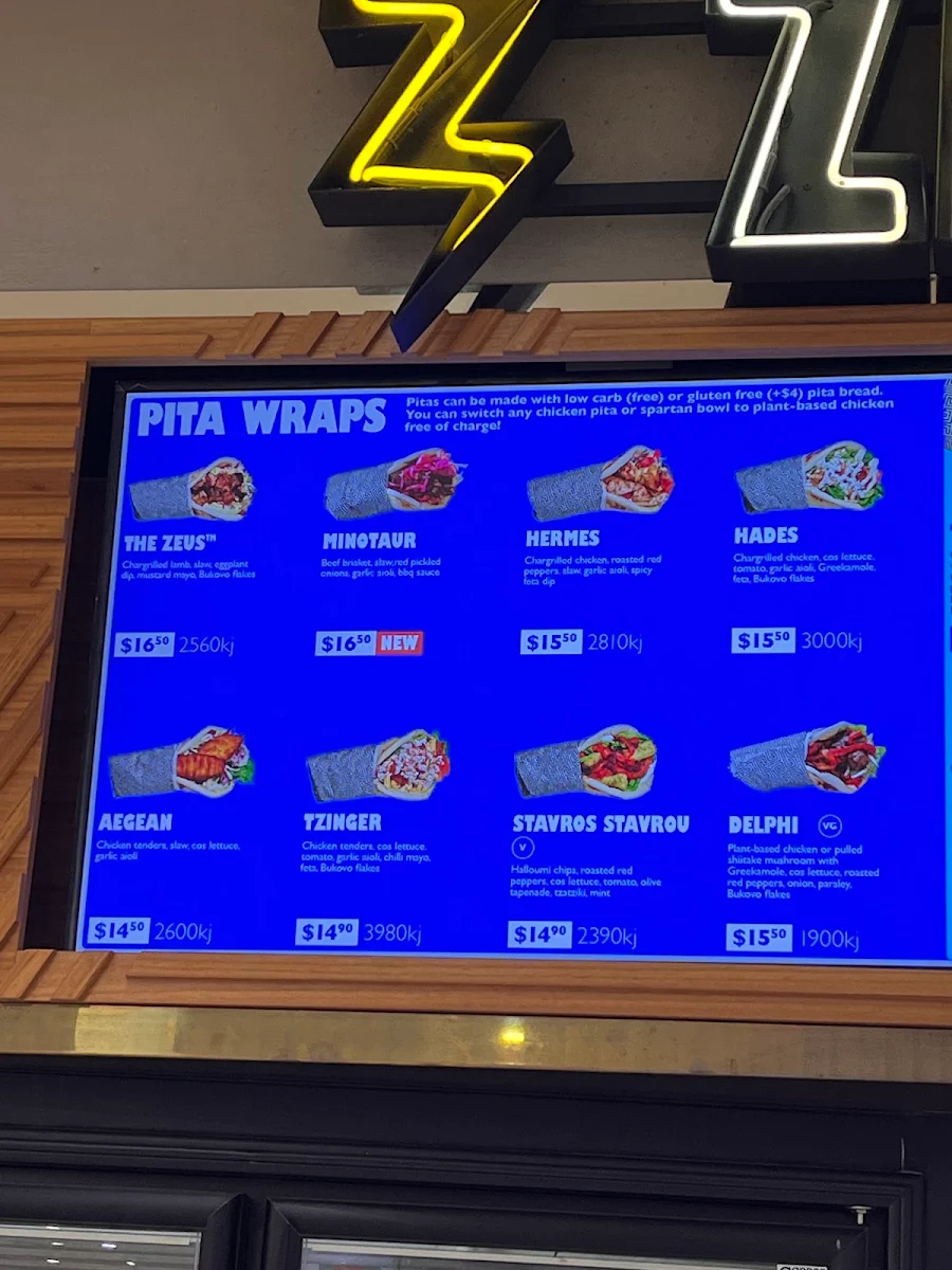 Menu, Zeus Street Greek QueensPlaza