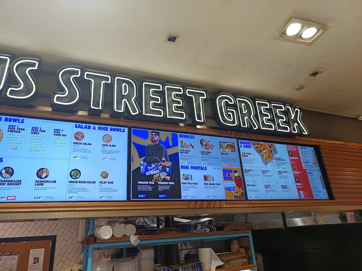 Menu, Zeus Street Greek QueensPlaza