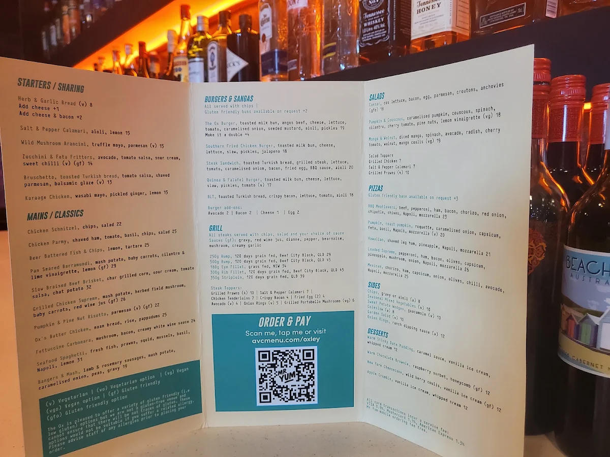 Menu, The Ox