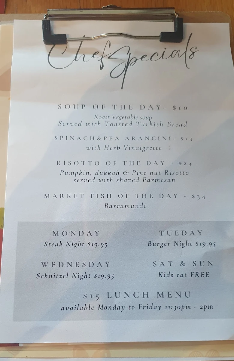 Menu, The Ox