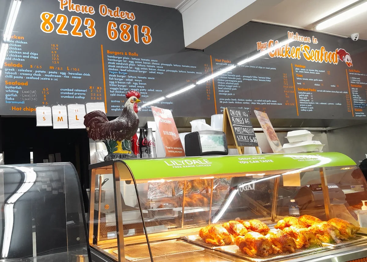 Menu, Hutt Street Chicken and Seafood