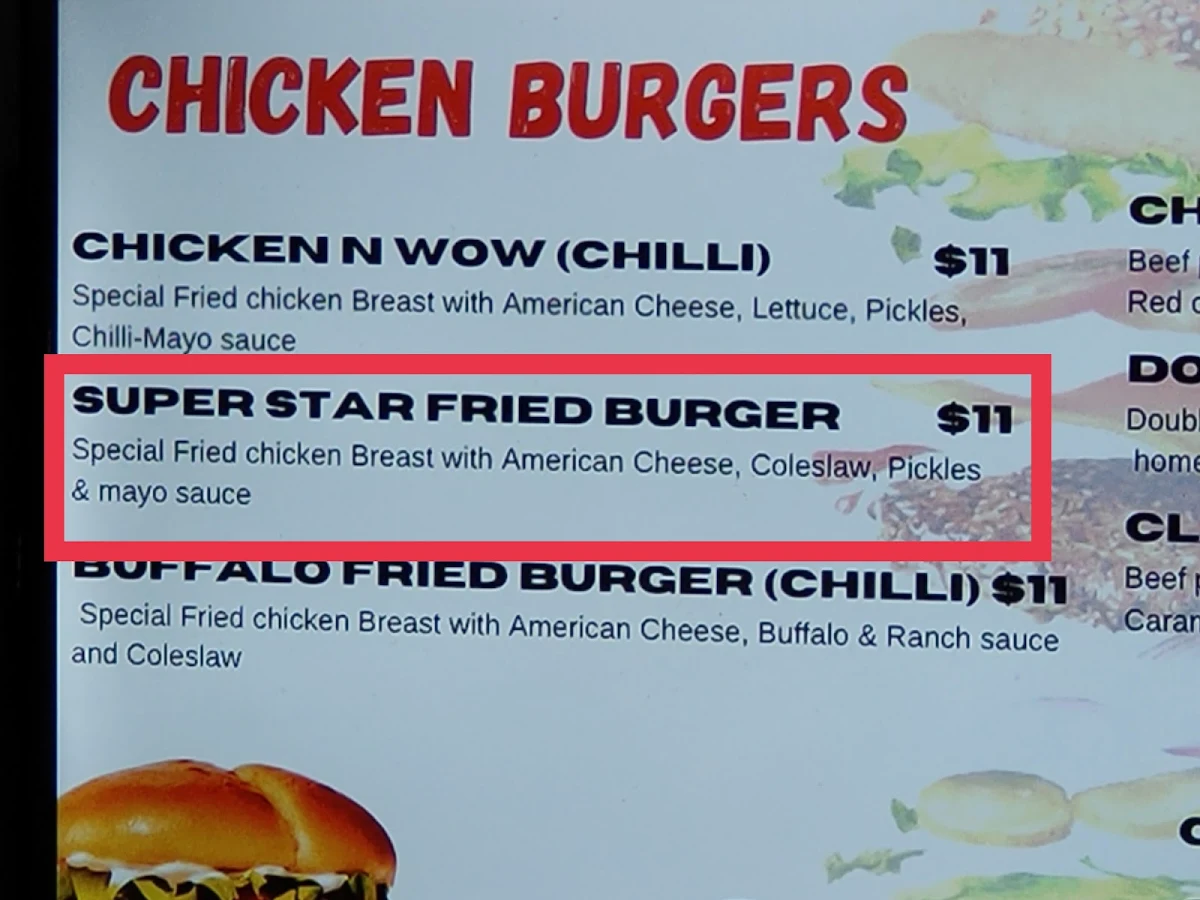 Menu, Broaster Chicken Guildford